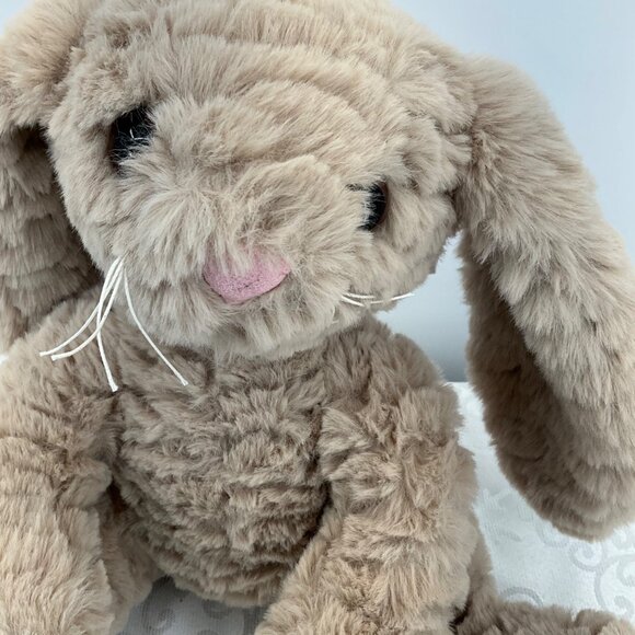 Bearington Plush Bunny Stuffed Animal Tan Fur Long Ears Realistic Detail - Picture 2 of 8